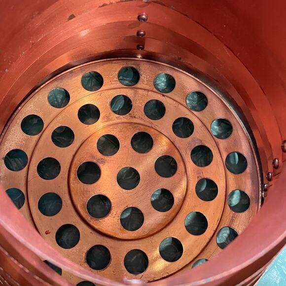 Original Frank Stone Art Hanging Light Fixture Copper Brutalist MCM Signed - Picture 9 of 10